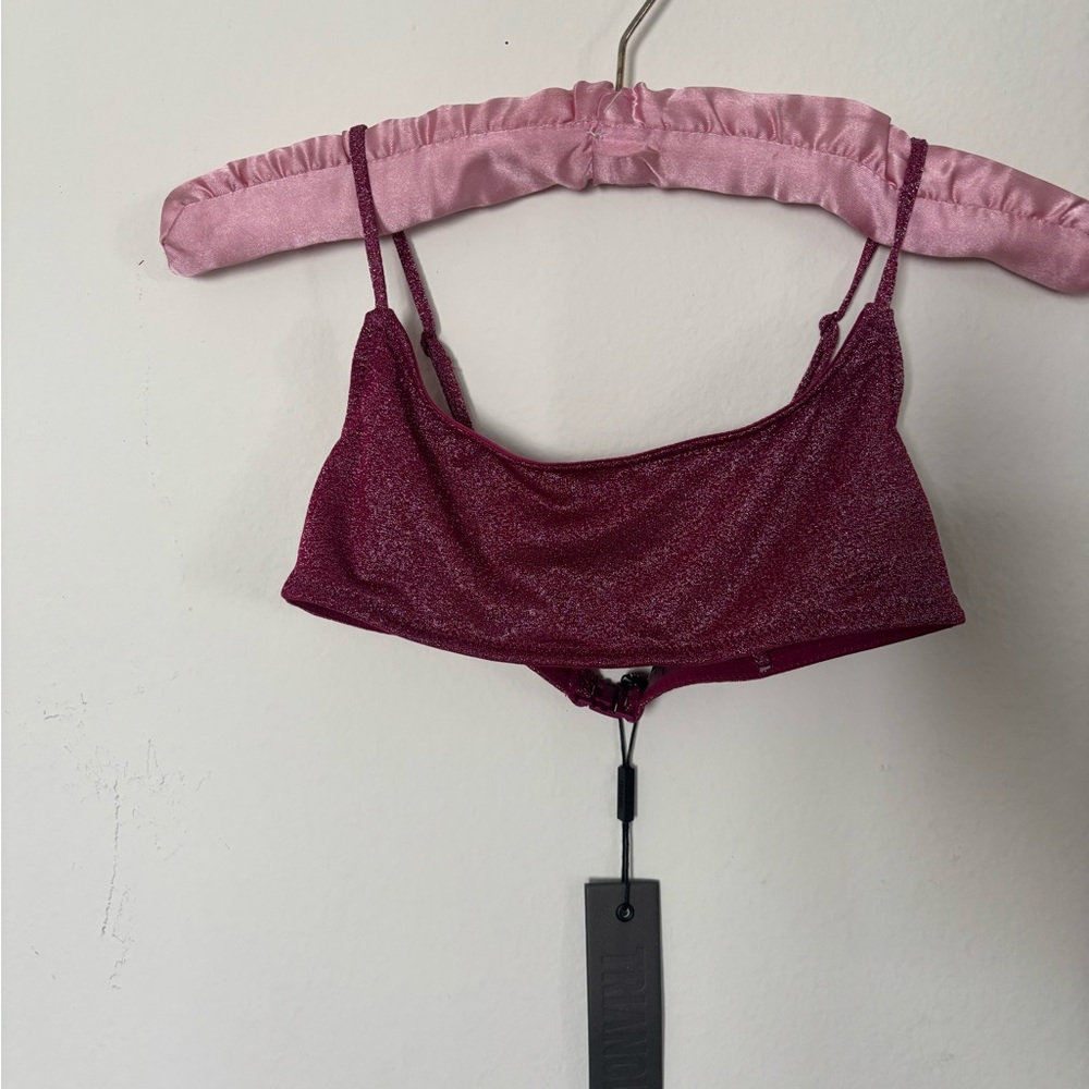 Burgandy Sparkle Triangl Matching Set NWT - Picture 2 of 6